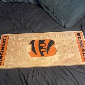 Homemade bengals wall art